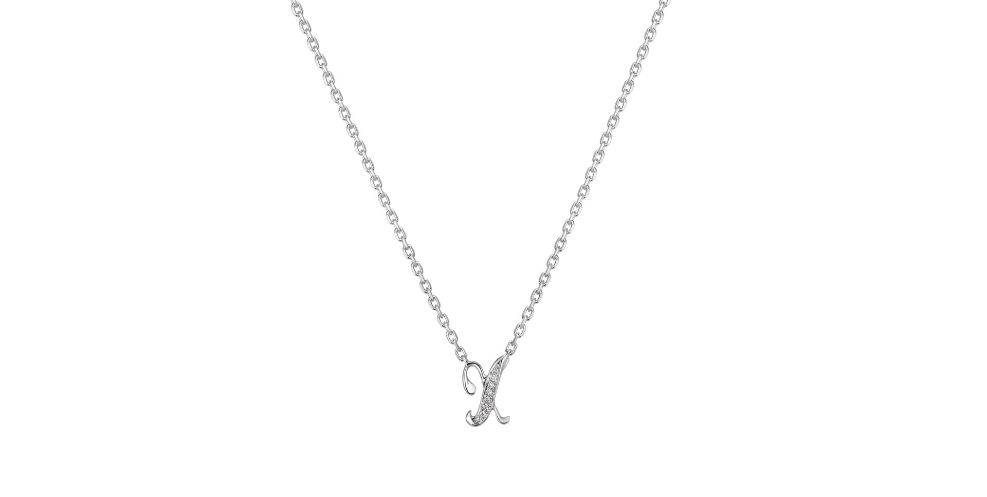 Náhrdelník s diamanty Curly Diamonds X