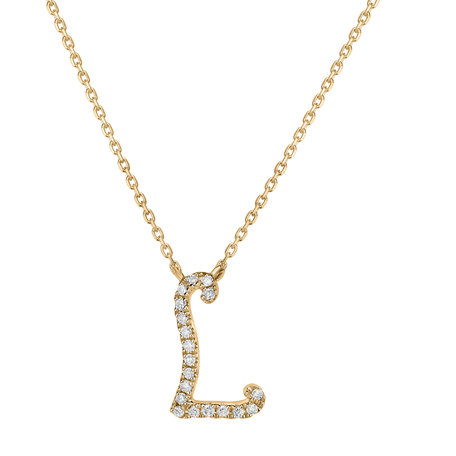 Náhrdelník s diamanty Curly Glitter L