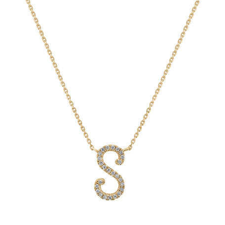 Náhrdelník s diamanty Curly Glitter S