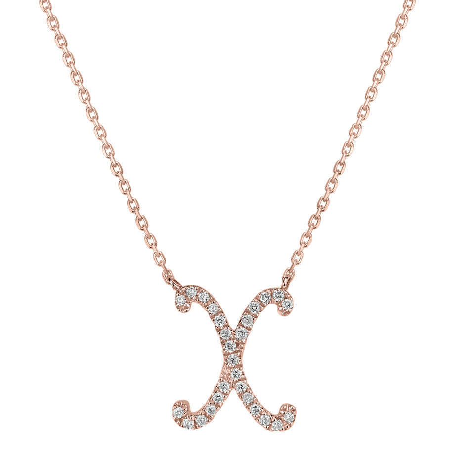 Náhrdelník s diamanty Curly Glitter X