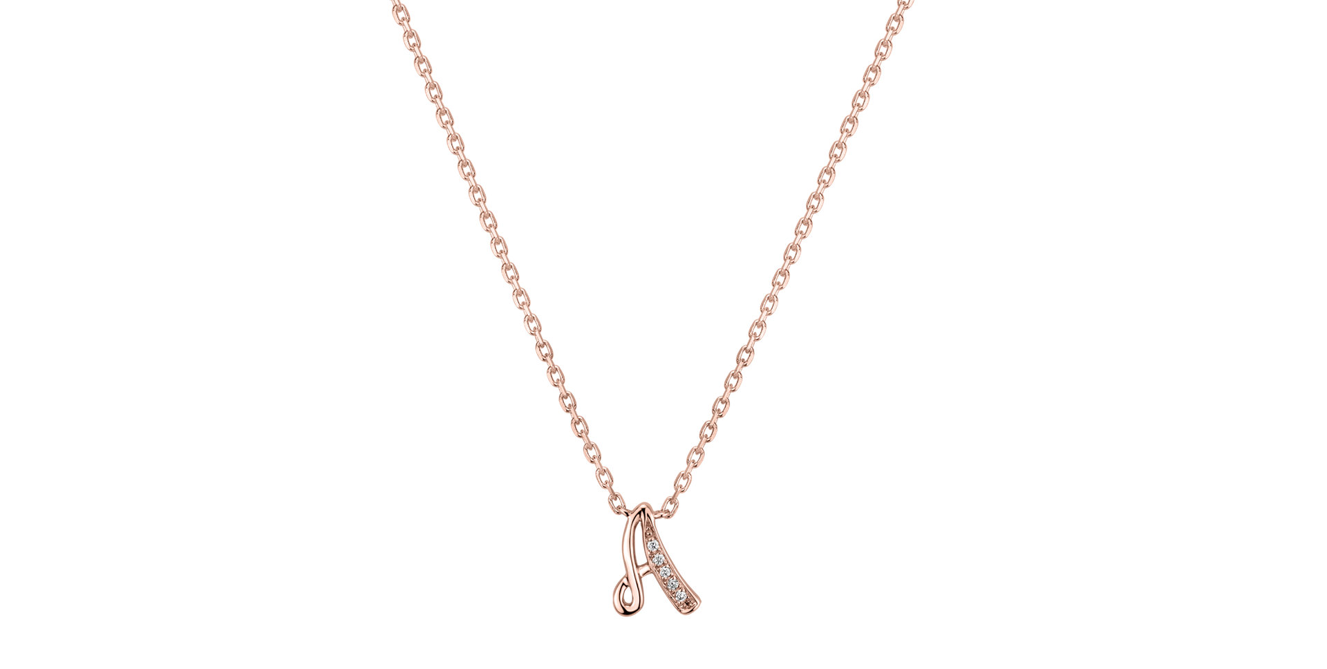 Náhrdelník s diamanty Curly Diamonds A