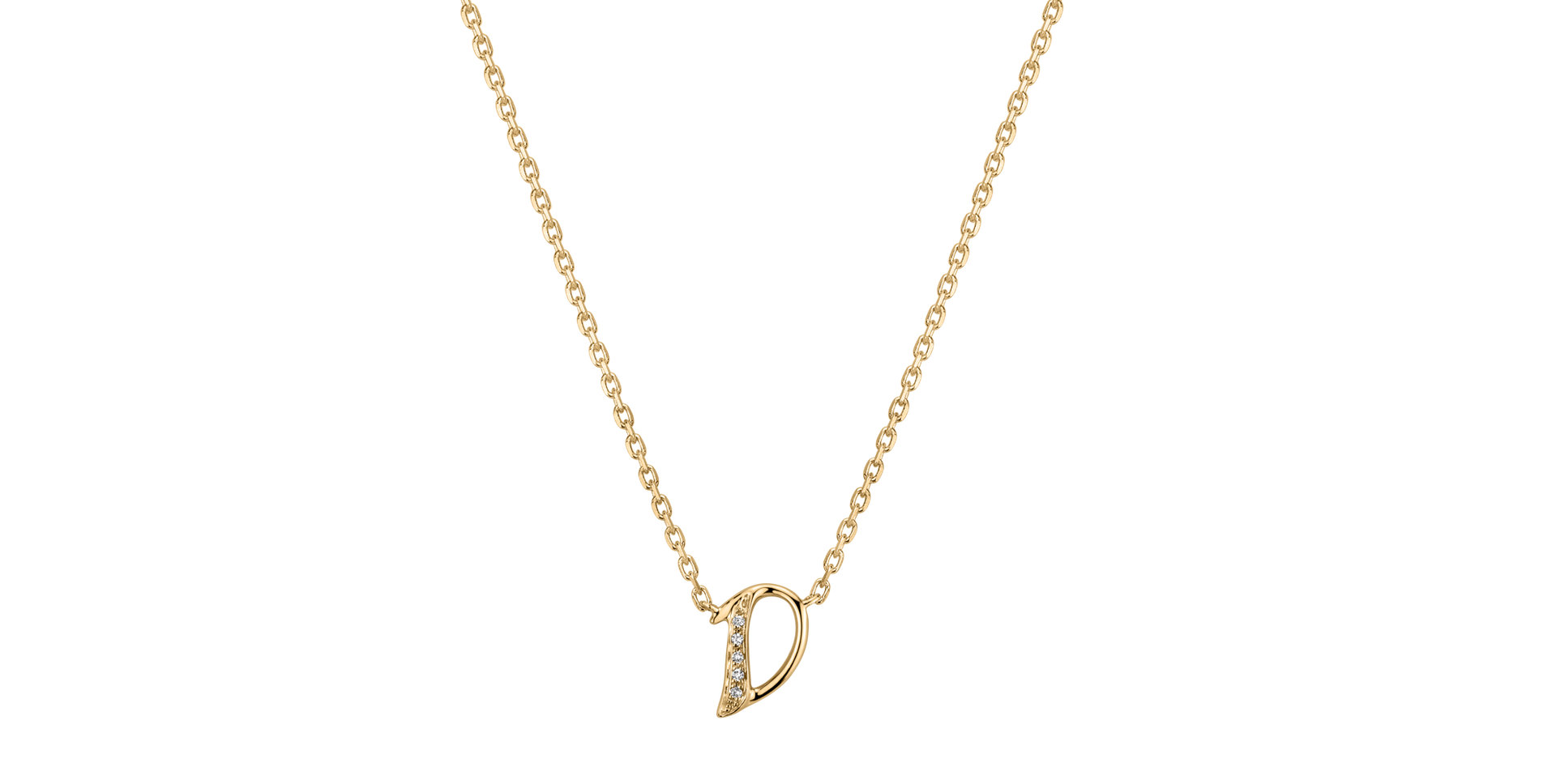 Náhrdelník s diamanty Curly Diamonds D