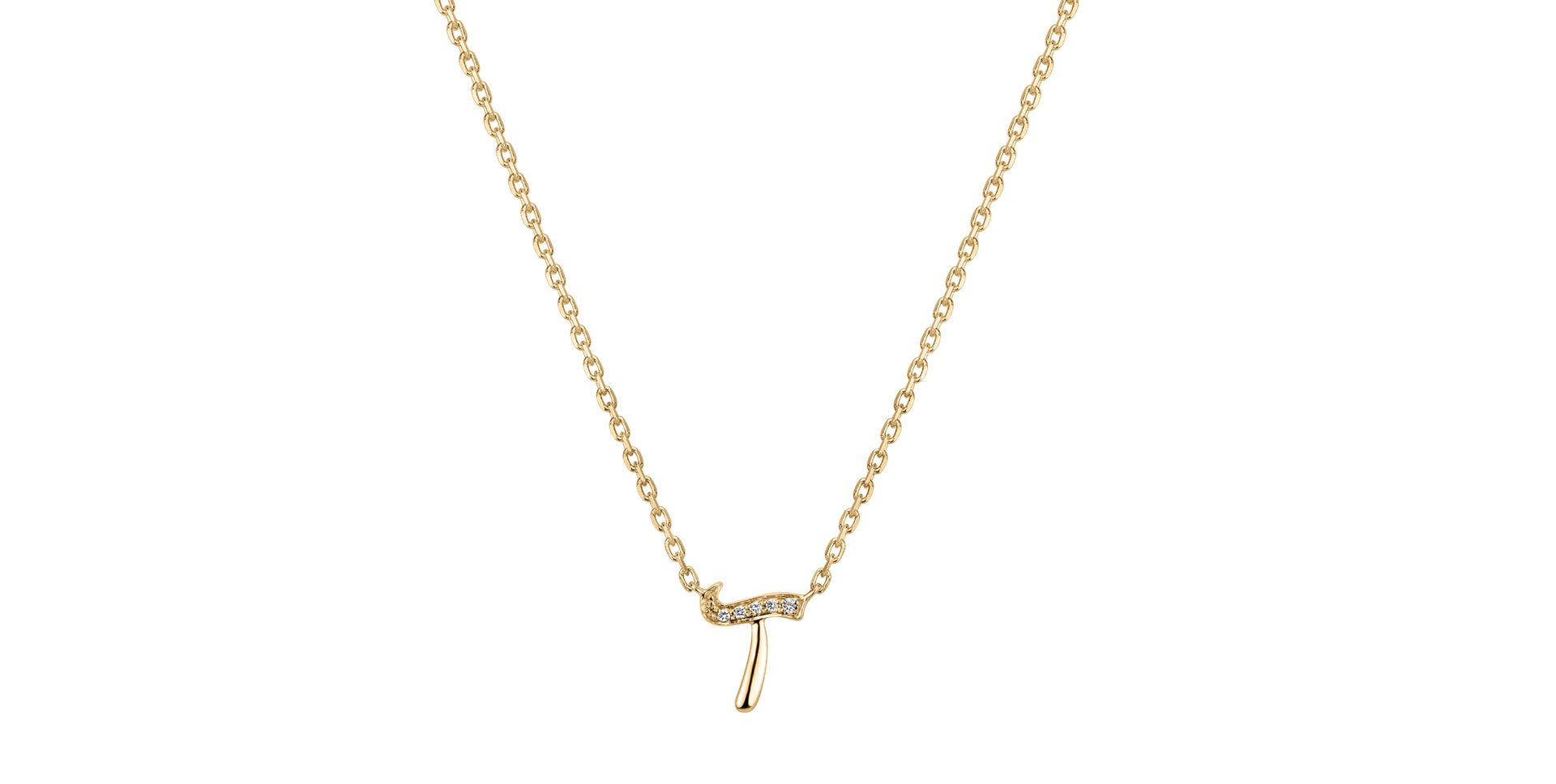 Náhrdelník s diamanty Curly Diamonds T