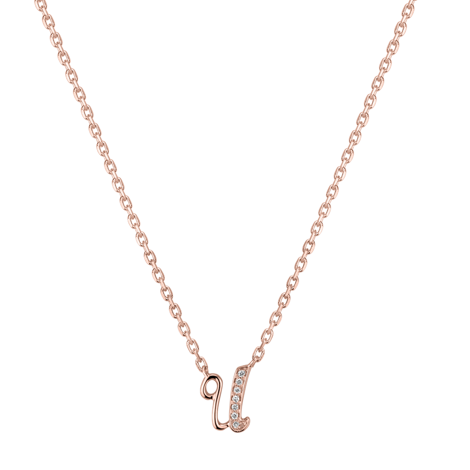 Náhrdelník s diamanty Curly Diamonds U