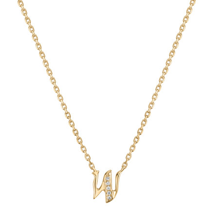 Náhrdelník s diamanty Curly Diamonds W