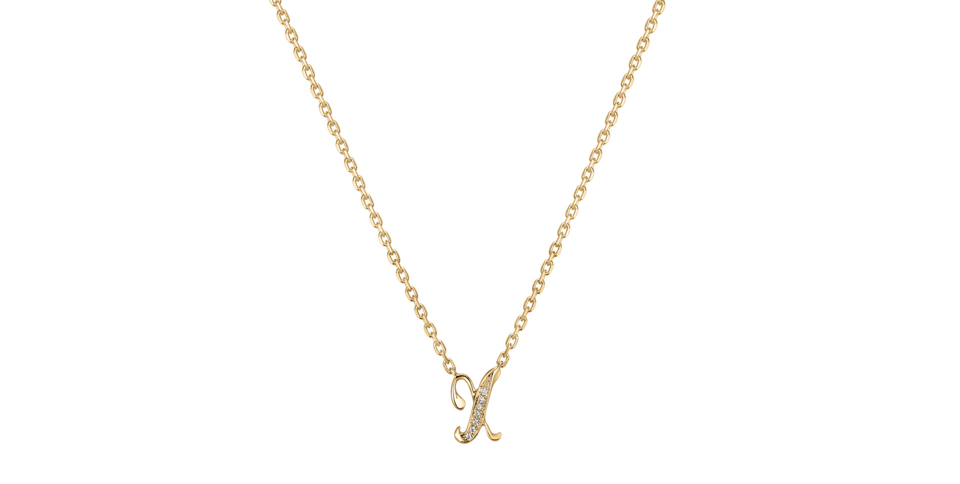 Náhrdelník s diamanty Curly Diamonds X