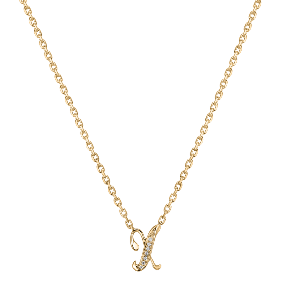 Náhrdelník s diamanty Curly Diamonds X