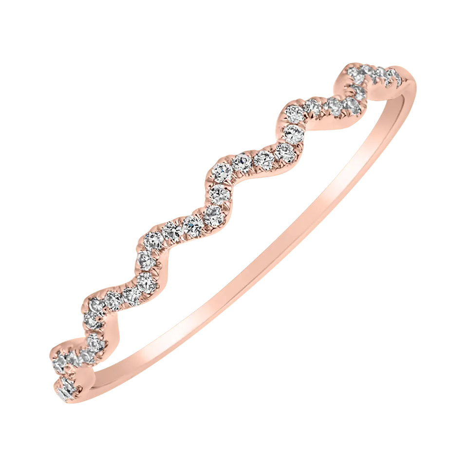 Prsten s diamanty Sparkling Waves