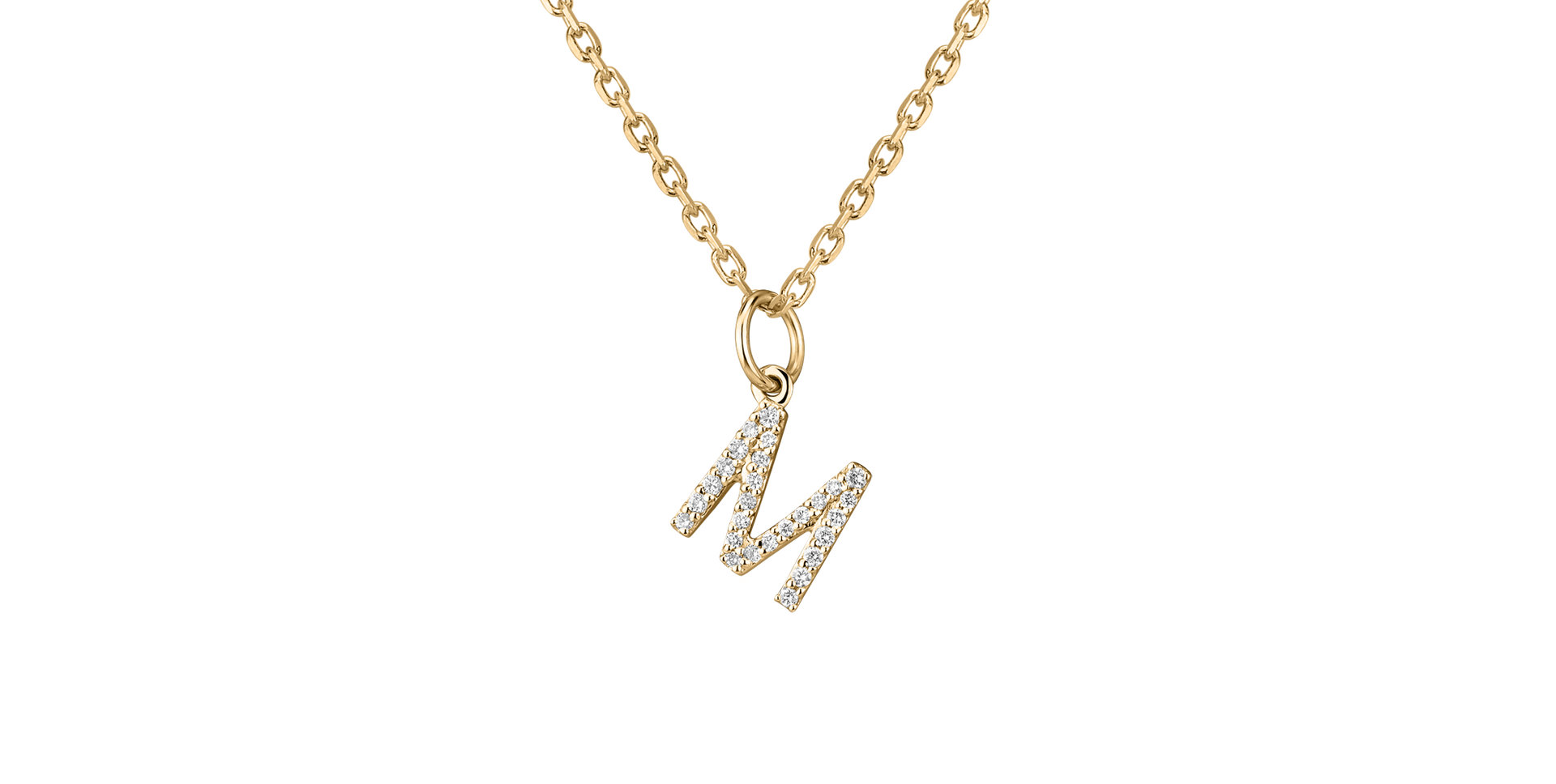 Přívěsek s diamanty Line Glitter  M