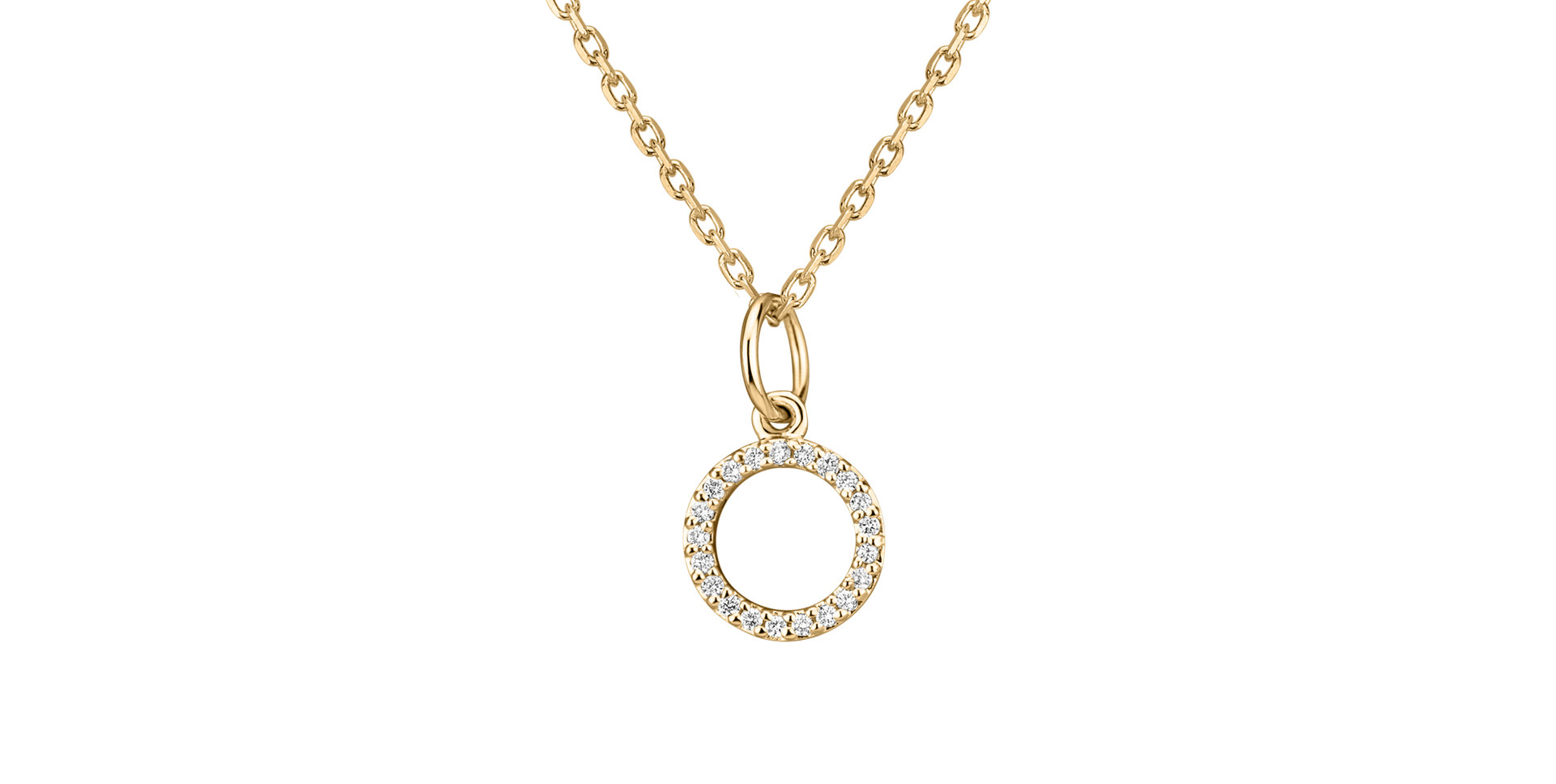 Přívěsek s diamanty Line Glitter O