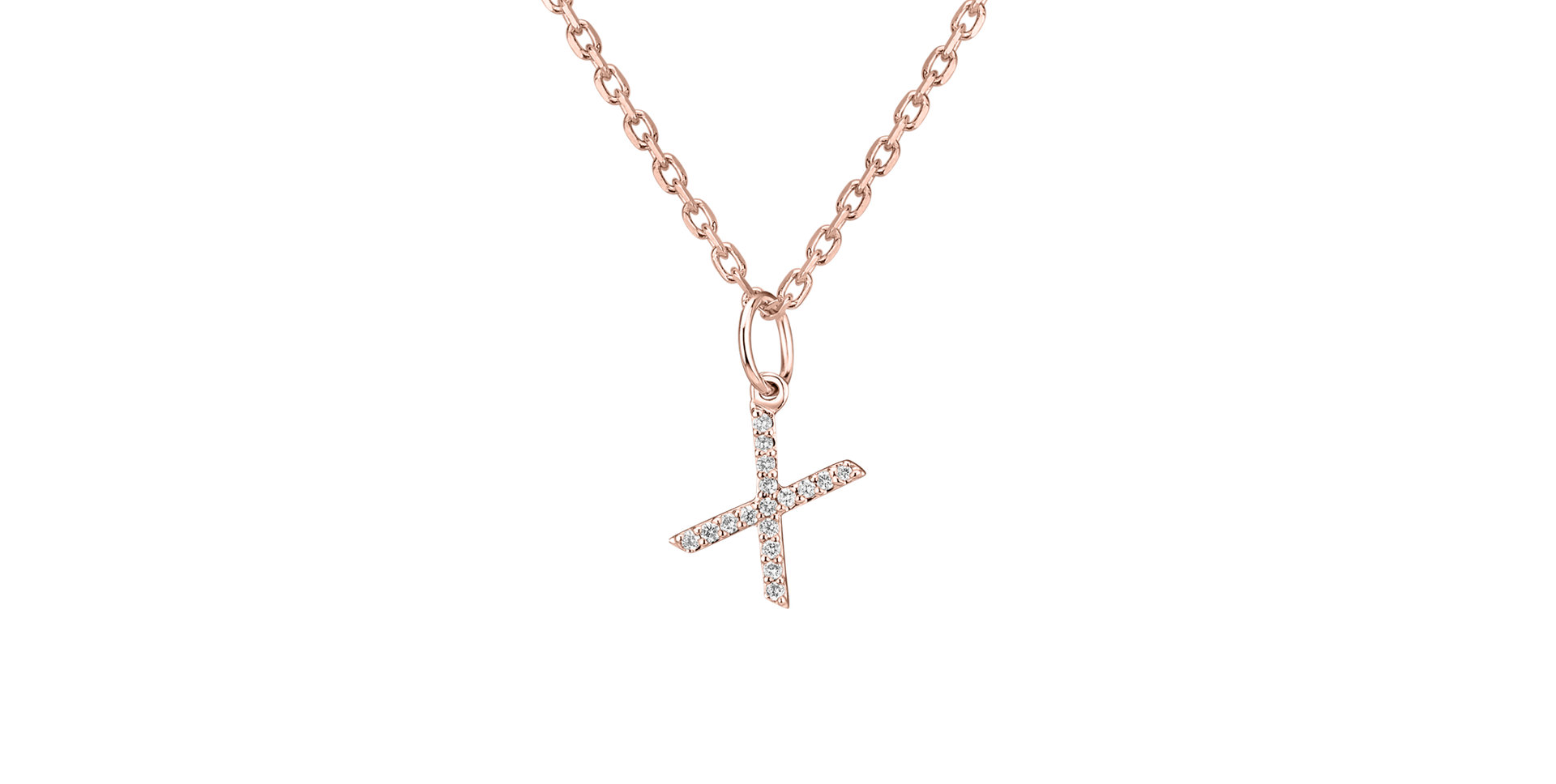 Přívěsek s diamanty Line Glitter  X