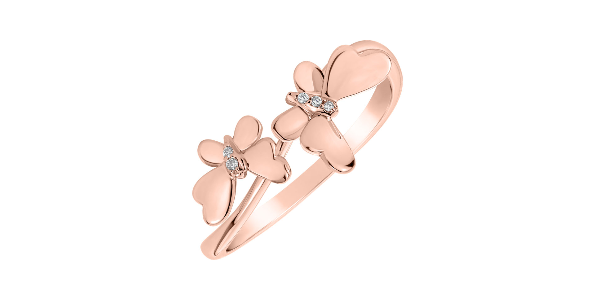 Prsten s diamanty Butterflies