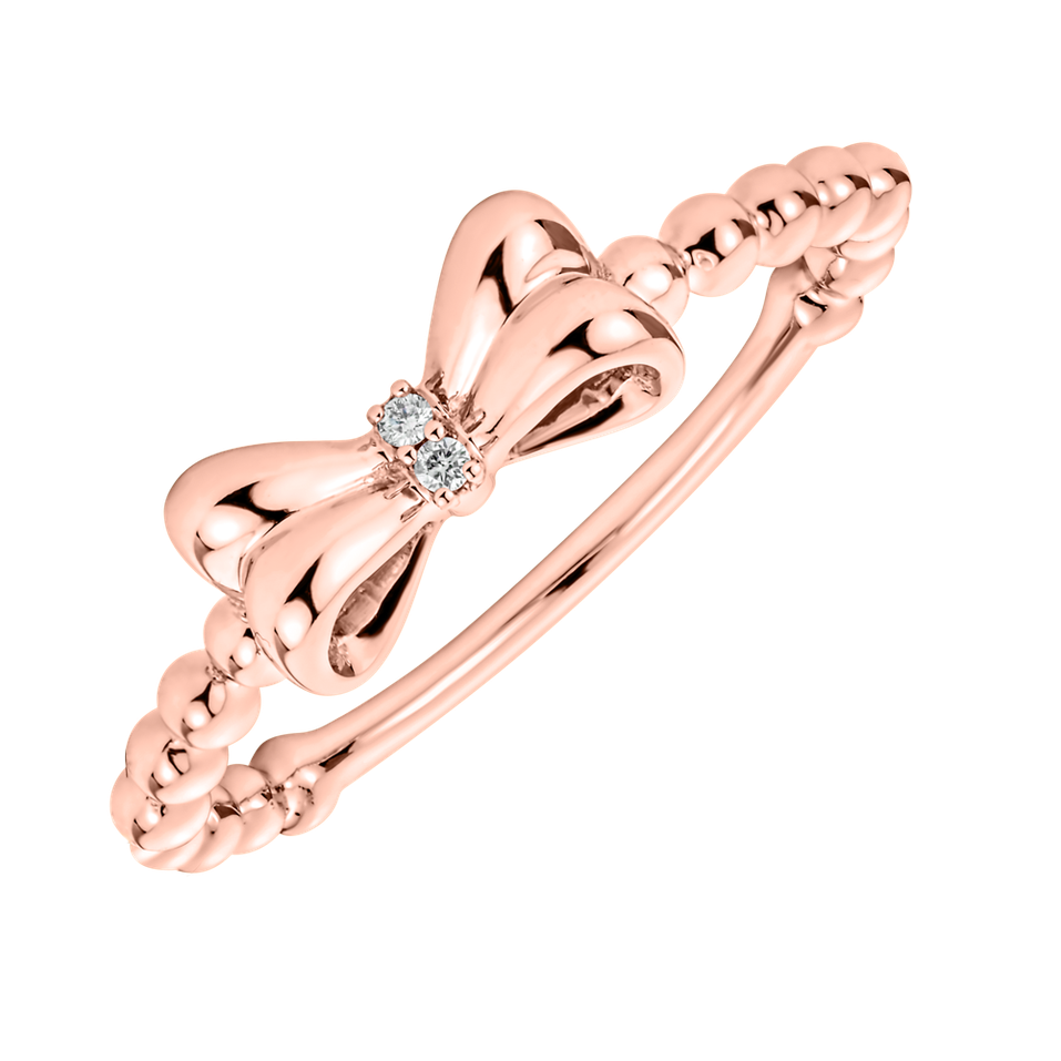 Prsten s diamanty Bow Knot