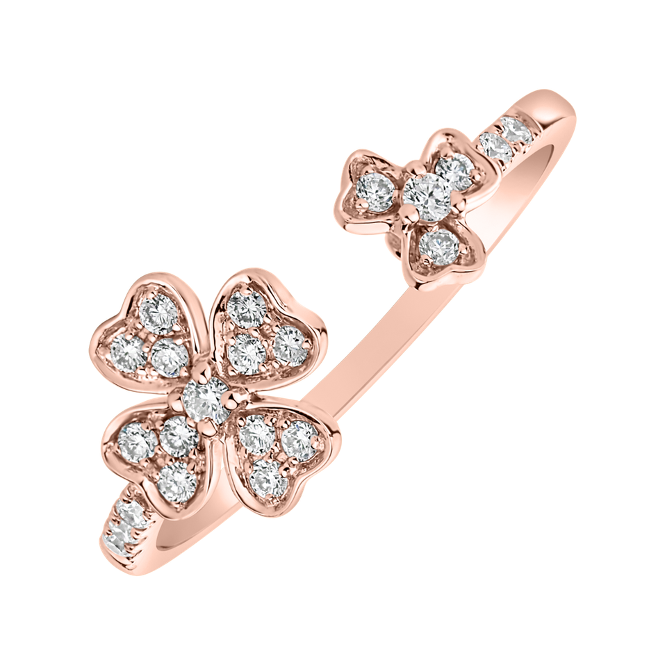 Prsten s diamanty Double Flowering