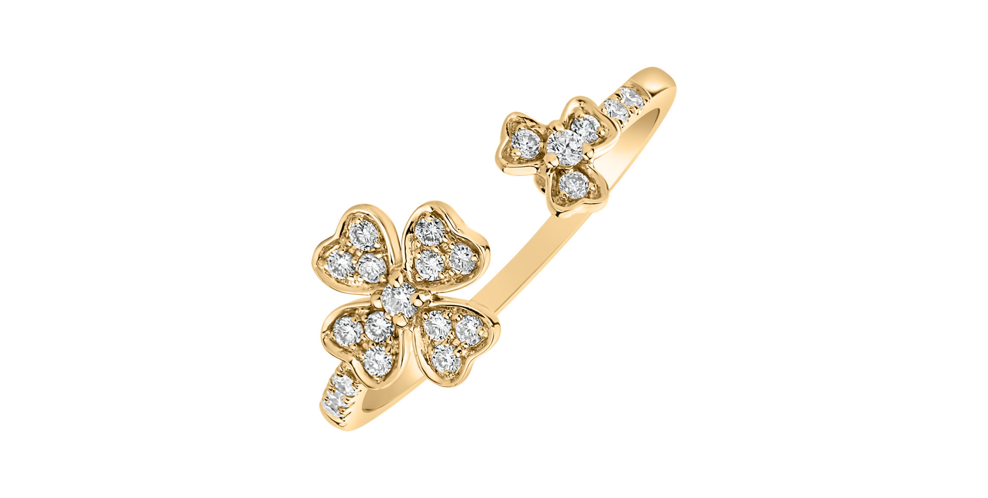 Prsten s diamanty Double Flowering