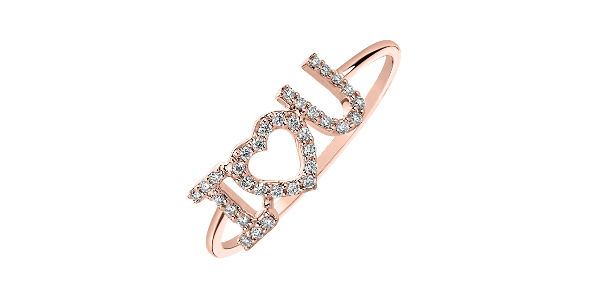 Prsten s diamanty I love you