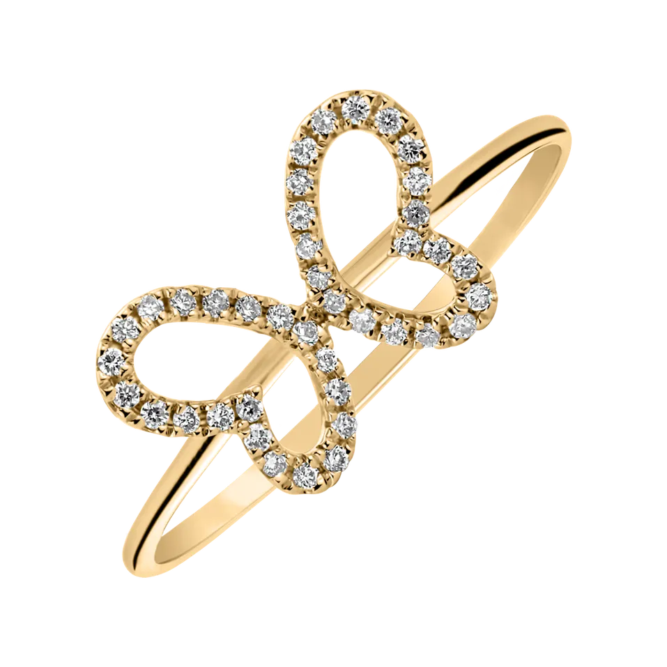 Prsten s diamanty Butterfly