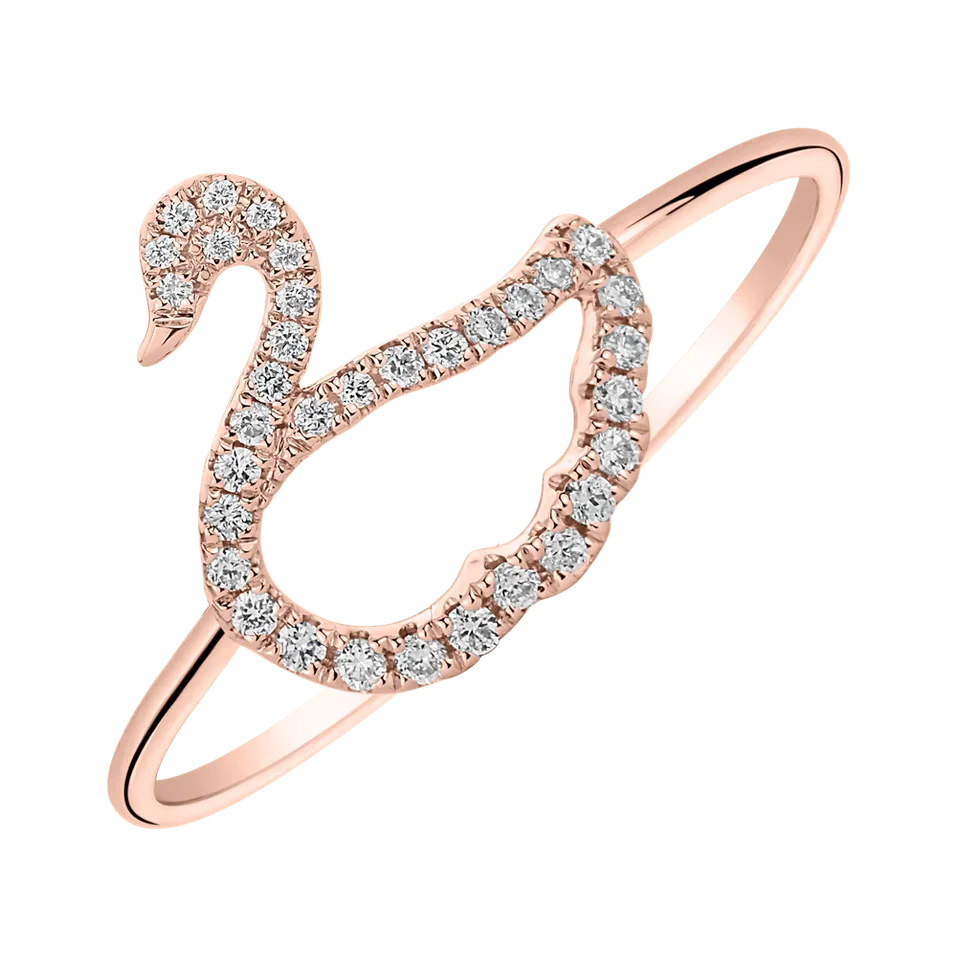 Prsten s diamanty Swan
