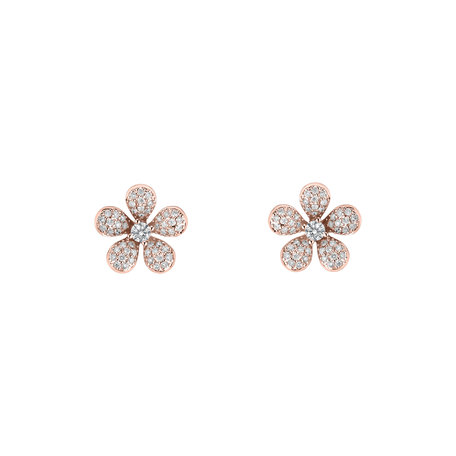 Náušnice s diamanty Flower Dream