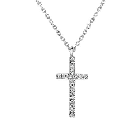 Náhrdelník s diamanty Shimmering Cross