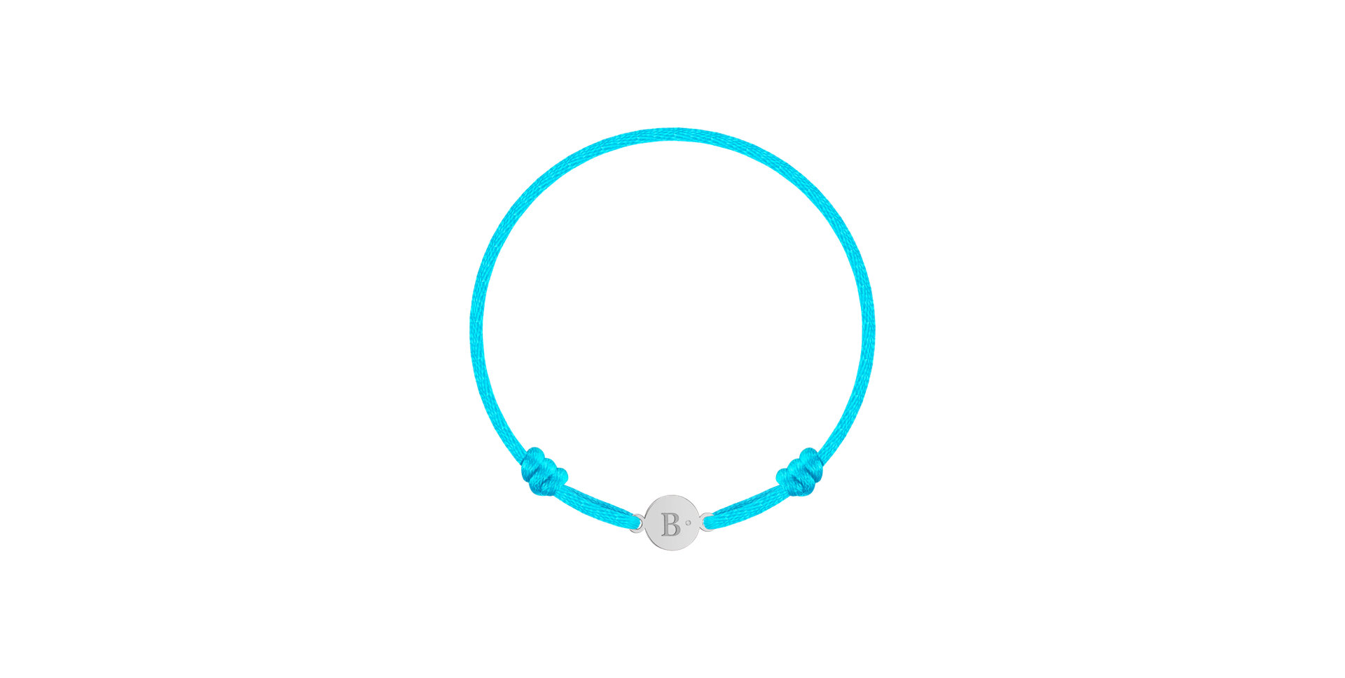 Dětský diamantový náramek se šňůrkou Circle Letter B