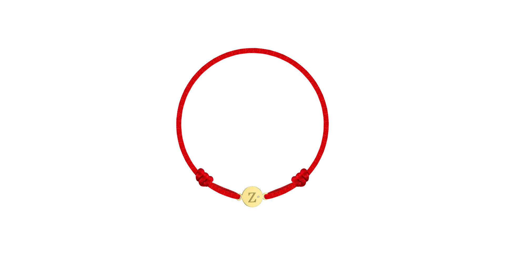 Dětský diamantový náramek se šňůrkou Circle Letter Z