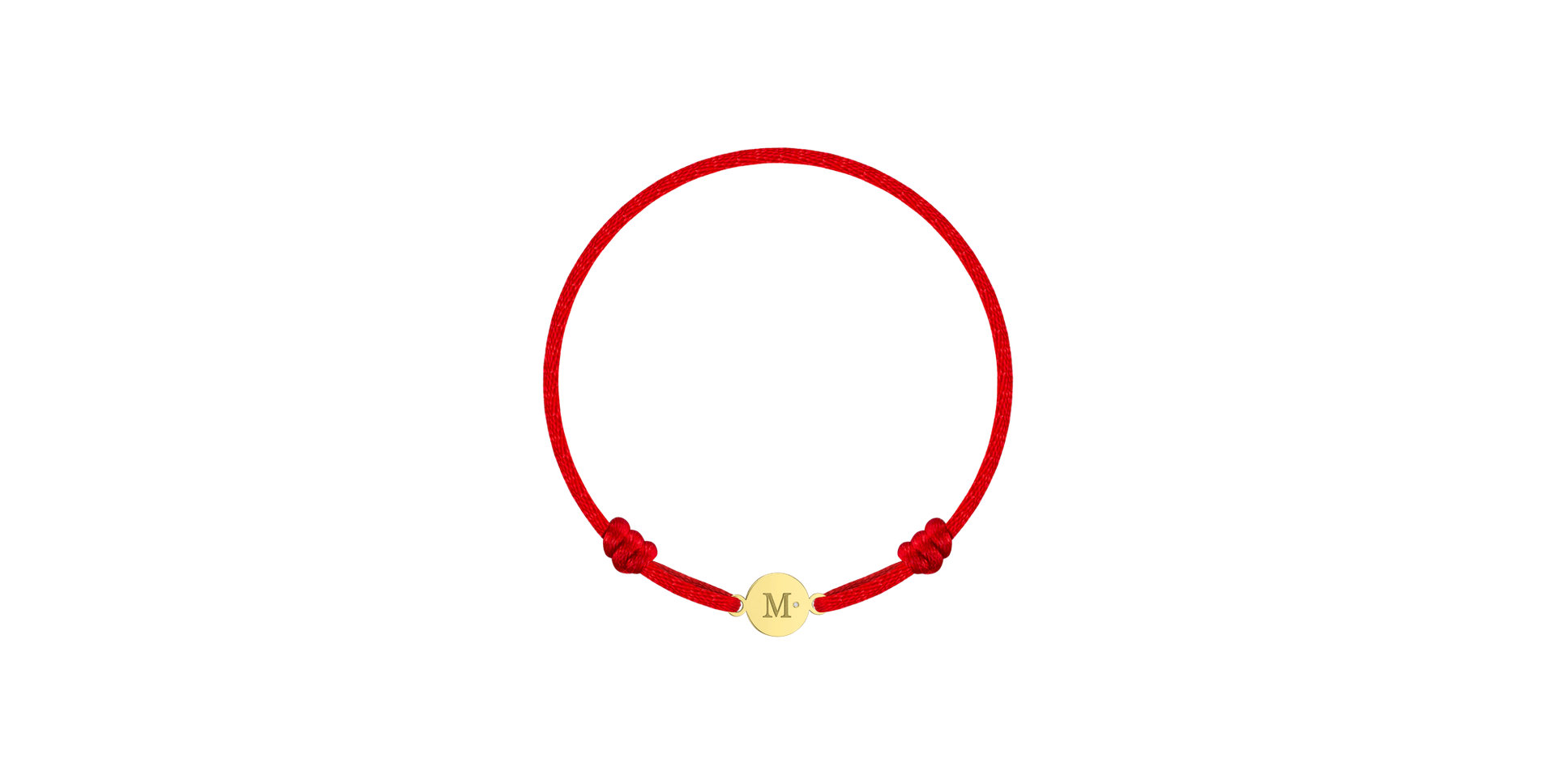 Dětský diamantový náramek se šňůrkou Circle Letter M