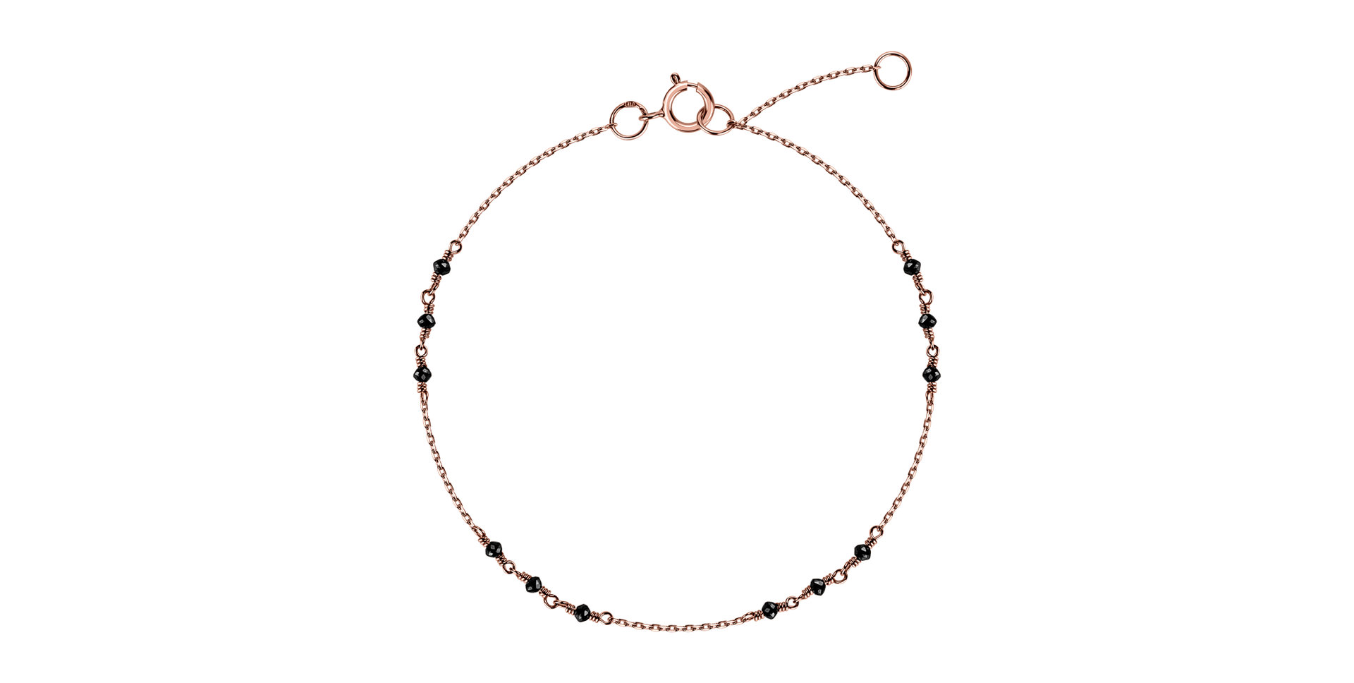 Náramek s černými diamanty Deep Melody