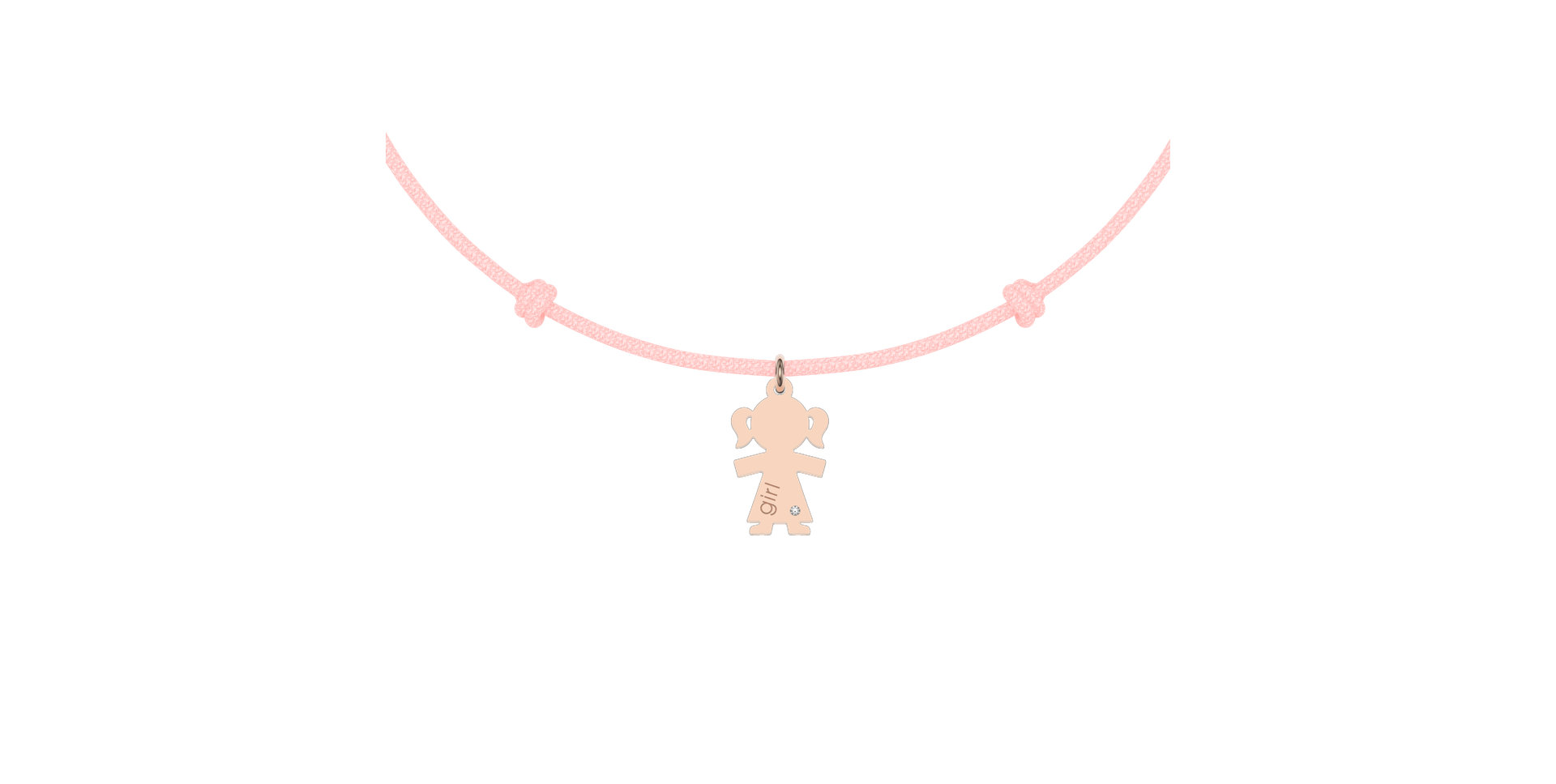 Diamantový náramek se šňůrkou Girl