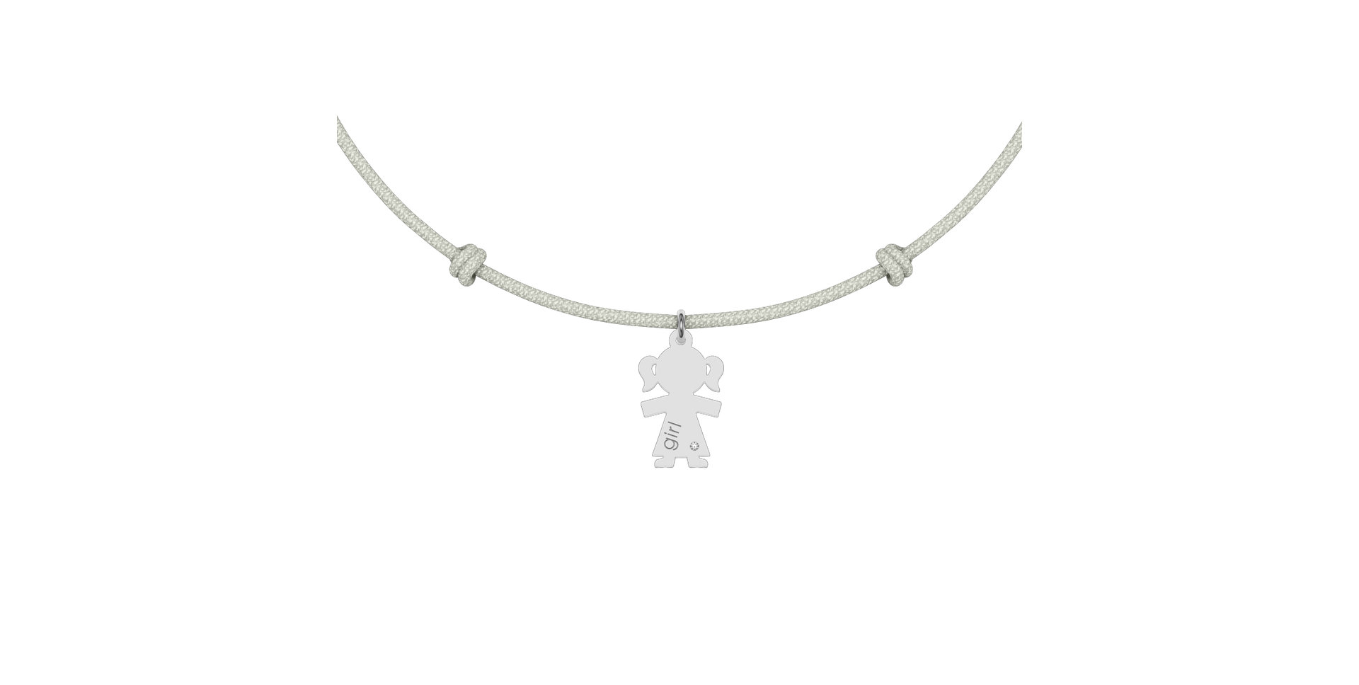 Diamantový náramek se šňůrkou Girl