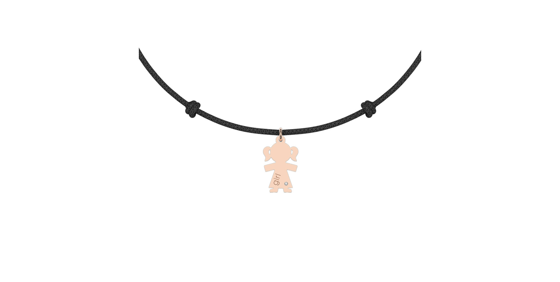 Diamantový náramek se šňůrkou Girl