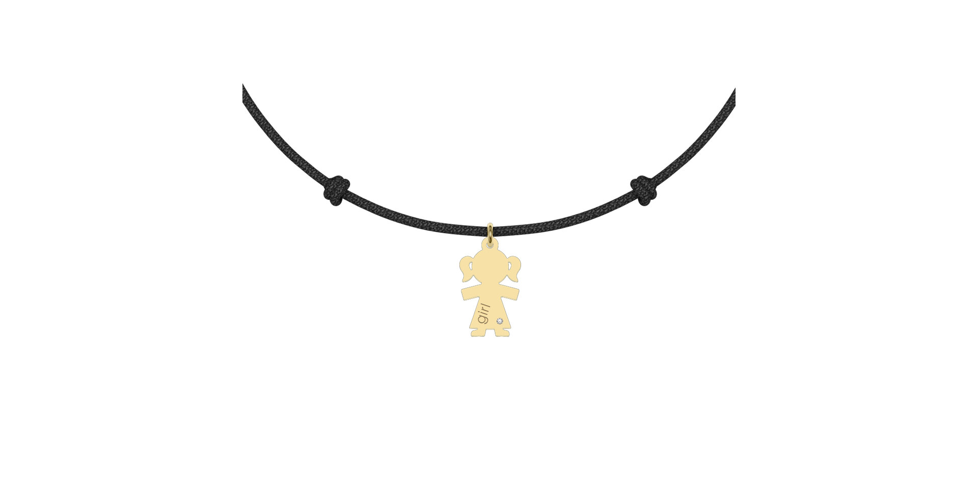 Diamantový náramek se šňůrkou Girl