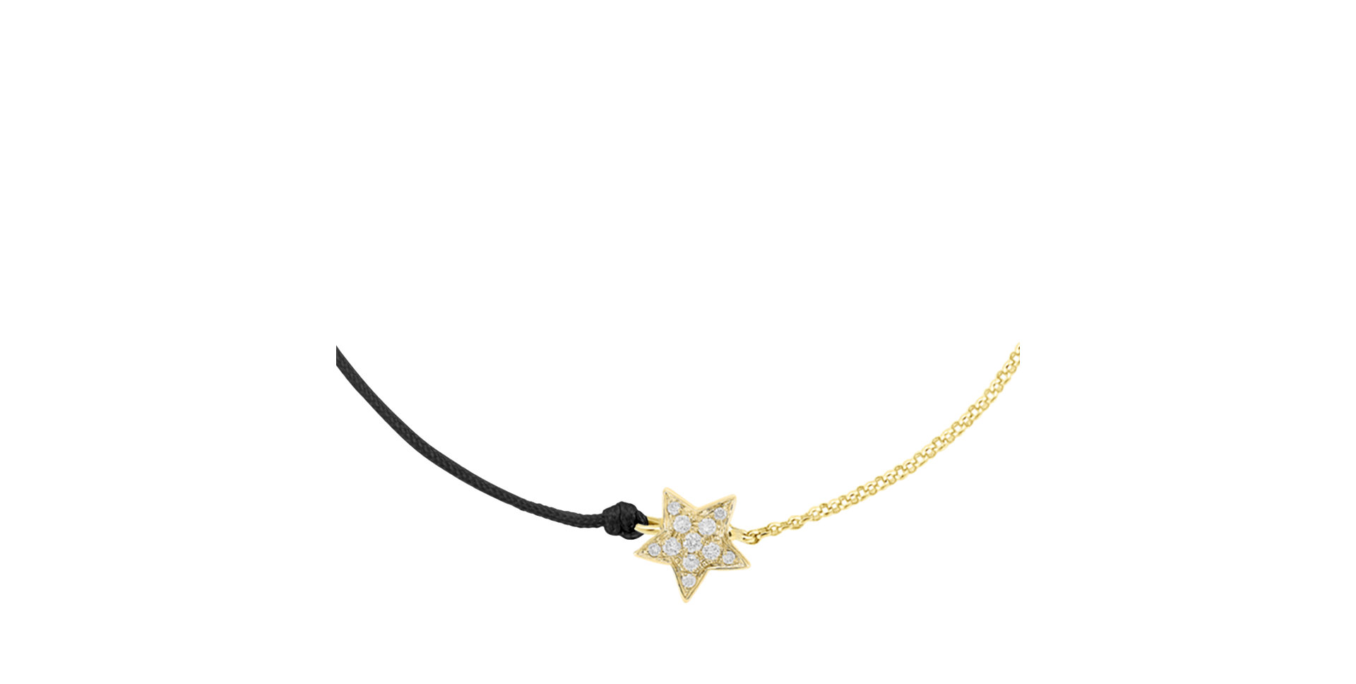 Diamantový náramek se šňůrkou Be a Star