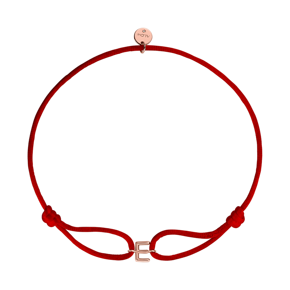 Diamantový náramek se šňůrkou Red E