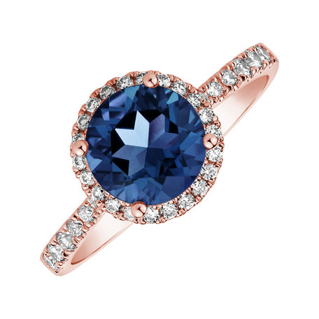 Prsten s diamanty a tanzanitem Sparkly Bonbon
