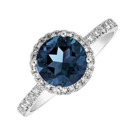 Prsten s diamanty a topazem london Sparkly Bonbon