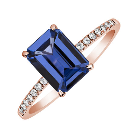 Prsten s diamanty a tanzanitem Perfect Promise