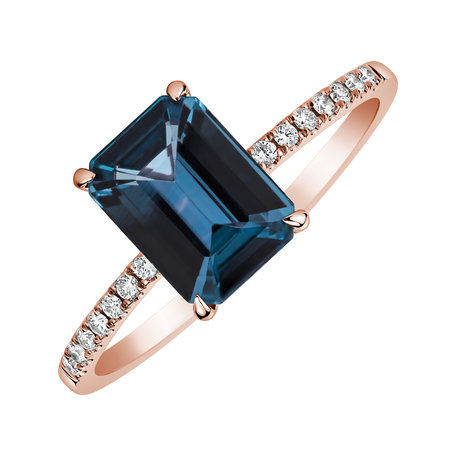 Prsten s diamanty a topazem london Perfect Promise