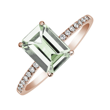 Prsten s diamanty a ametystem green Perfect Promise