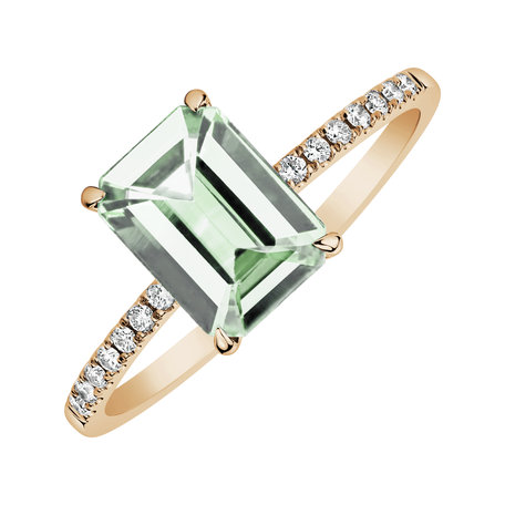 Prsten s diamanty a ametystem green Perfect Promise