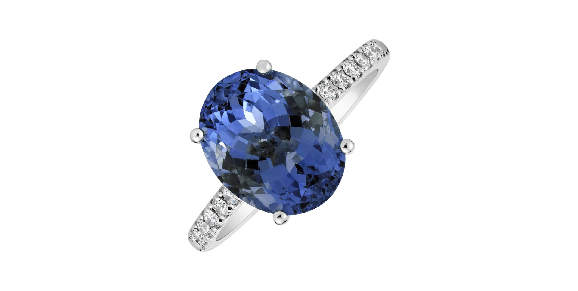 Prsten s diamanty a tanzanitem Playful Glamour