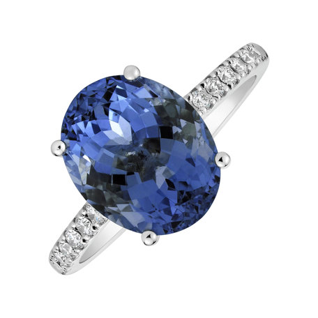Prsten s diamanty a tanzanitem Playful Glamour
