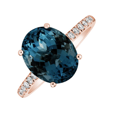 Prsten s diamanty a topazem london Playful Glamour