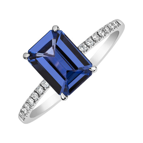 Prsten s diamanty a tanzanitem Perfect Promise
