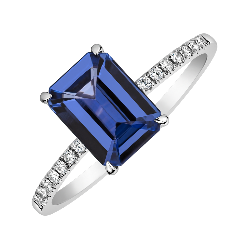Prsten s diamanty a tanzanitem Perfect Promise