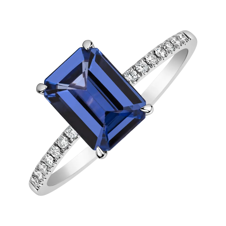 Prsten s diamanty a tanzanitem Perfect Promise