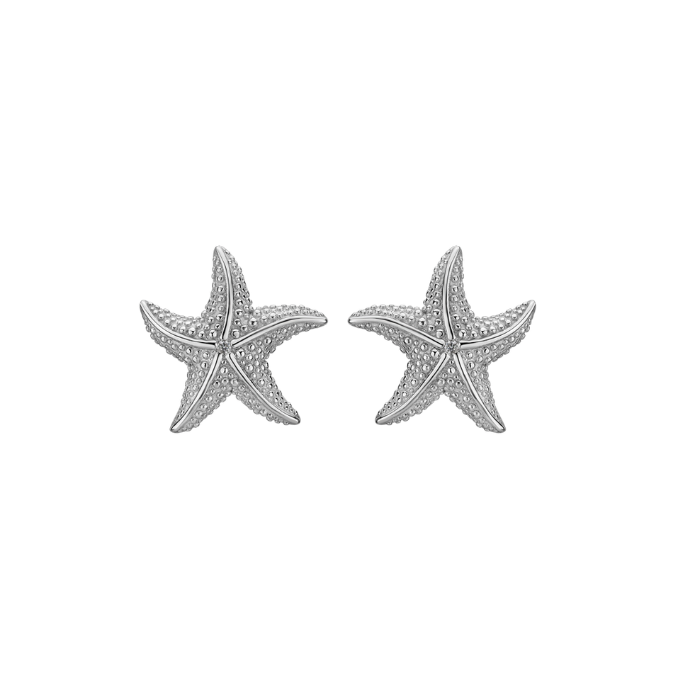 Náušnice s diamanty Glossy Starfish