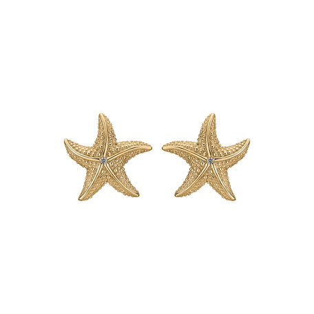 Náušnice s diamanty Glossy Starfish