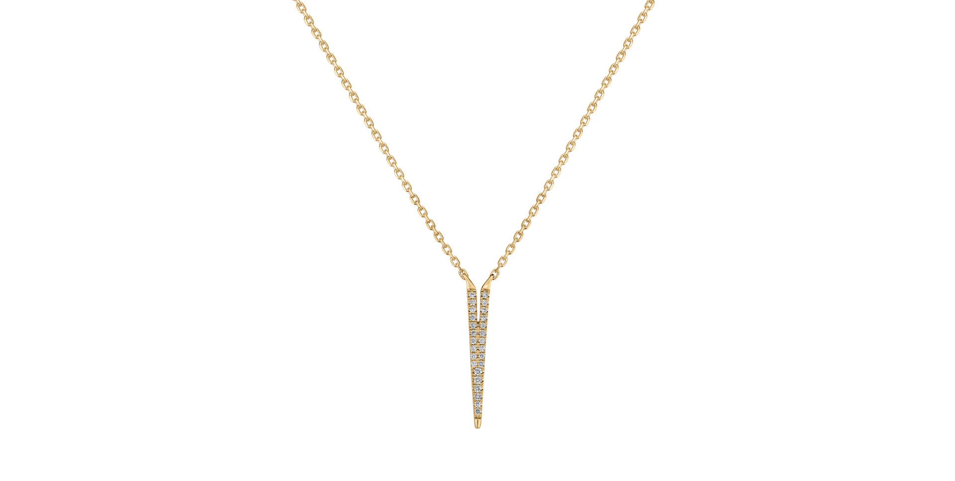 Náhrdelník s diamanty Broken Glamour