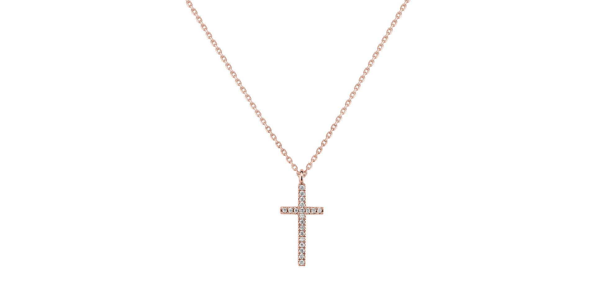 Náhrdelník s diamanty Shimmering Cross